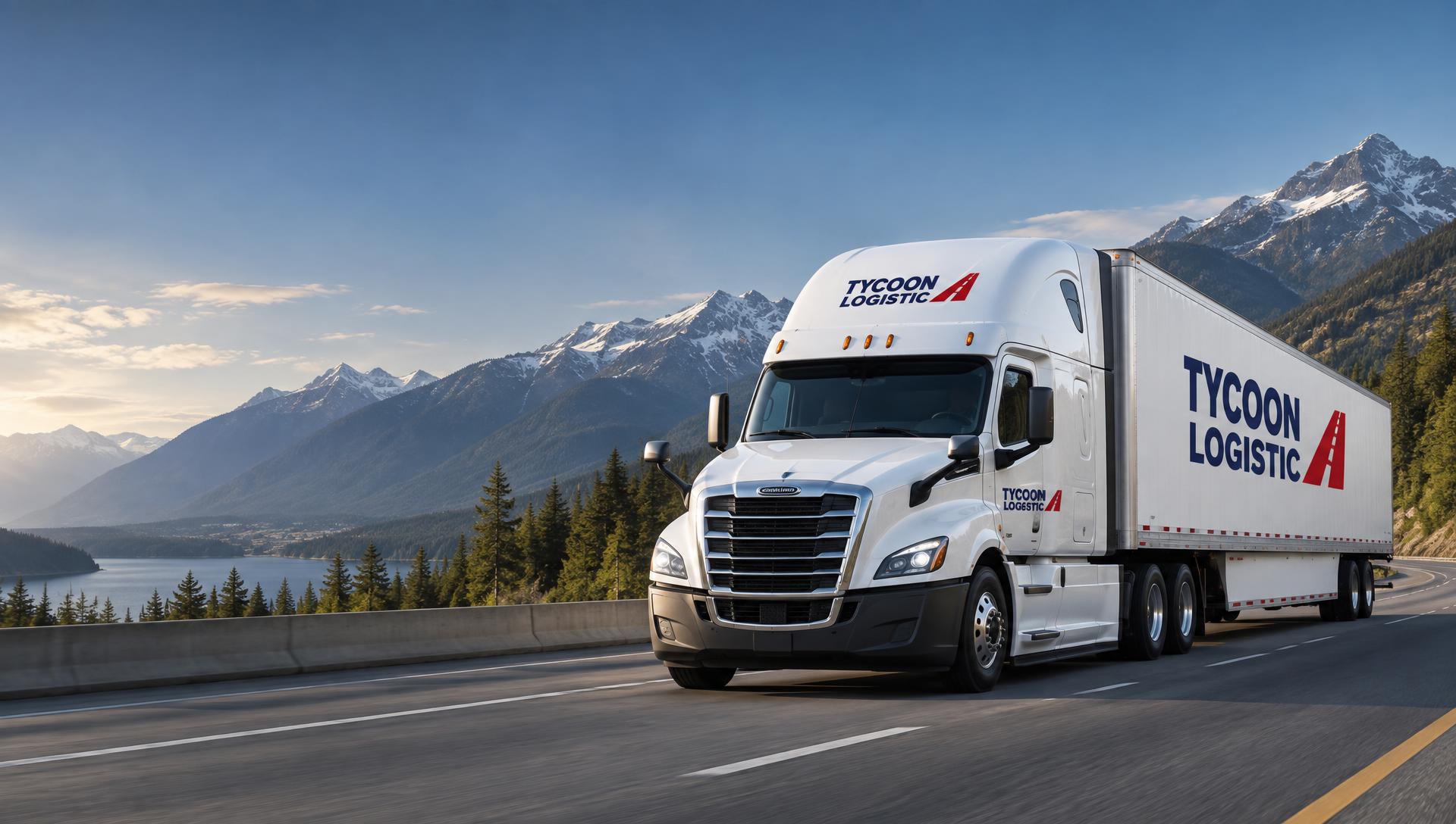 Tycoon Logistic truck on a British Columbia highway